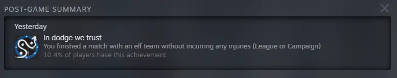 Steam achievement for winning a game as elves without a single casualty
